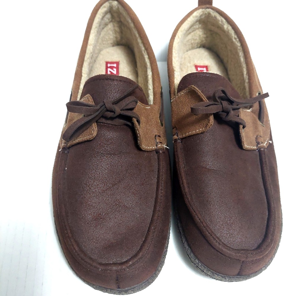 Mens‎ Izod 9.5-10.5 Indoor Outdoor Soft & Cozy House Bedroom Shoes Fleece Lined